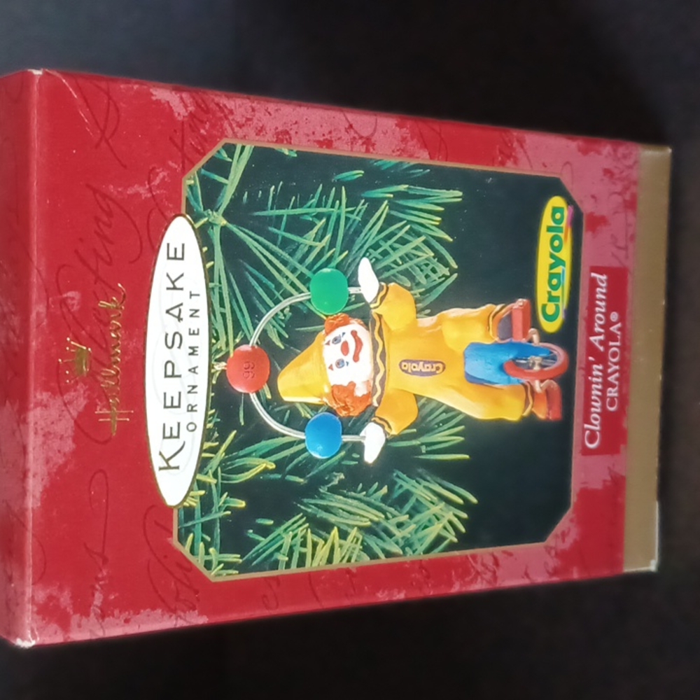 Crayola Hallmark Clownin' Around Ornament Christmas Home Decor Crayon Decor 1999